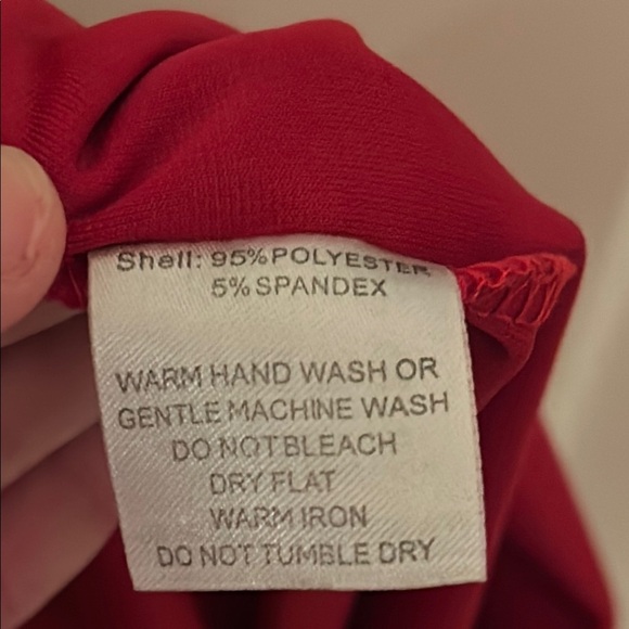 Tiger Mist Red Bodysuit Elegant Stretchy Design, size M - Picture 6 of 7